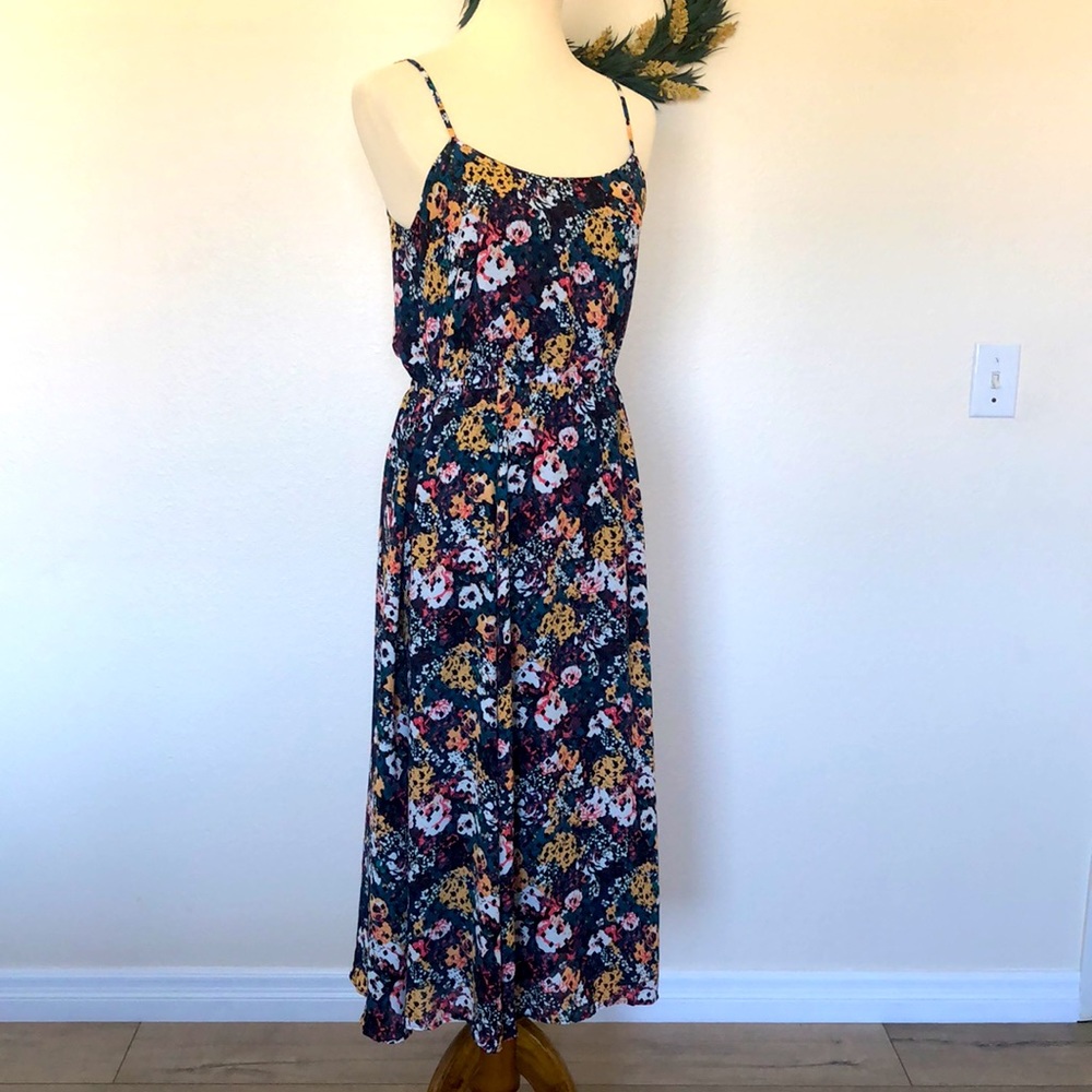 DKNY, midi spaghetti strap dress